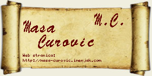 Maša Čurović vizit kartica